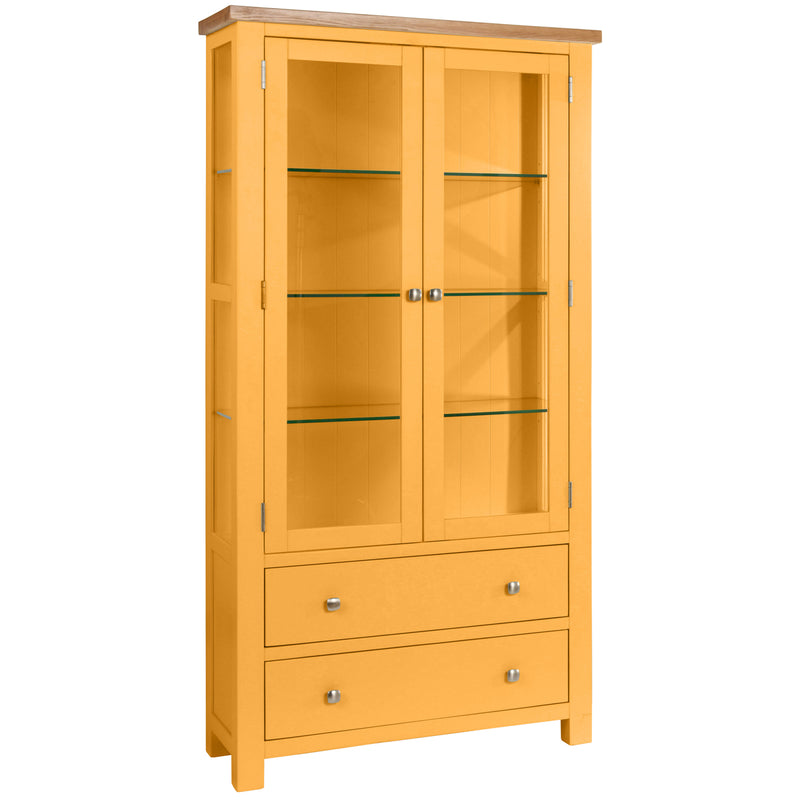Yellow hot sale curio cabinet