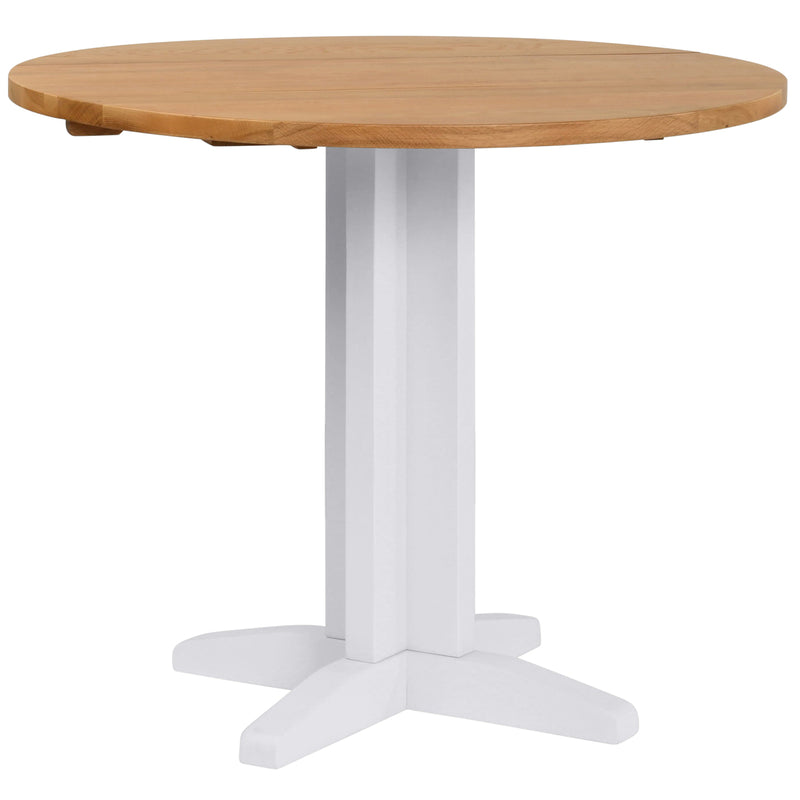 Drop leaf top pedestal kitchen table