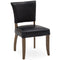 Ink Blue Leather Dining Chair