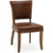 Tan Brown Leather Dining Chair