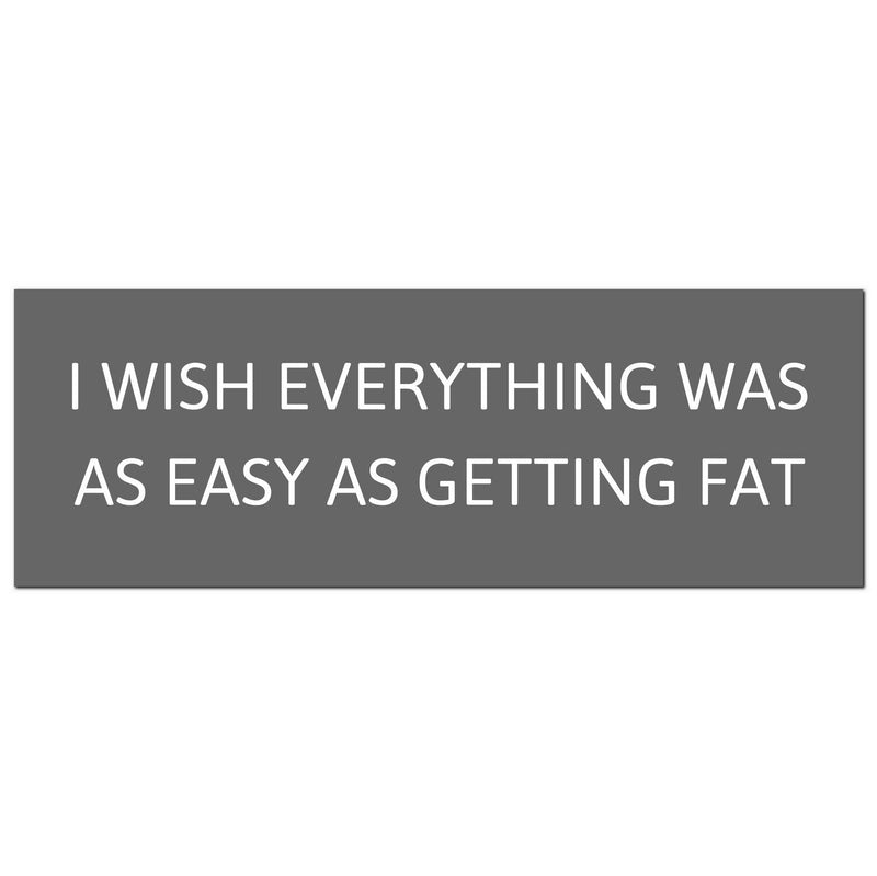 'Getting Fat' Metallic Detail Wall Plaque