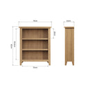 Chichester Oak Small Wide Bookcase