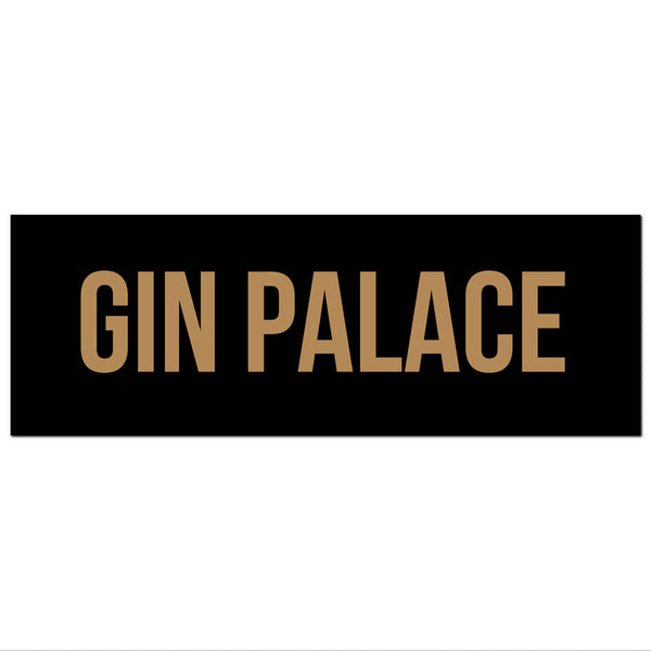 'Gin Palace' Metallic Wall Plaque