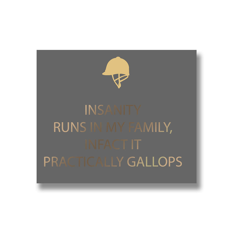 'Insanity'  Metallic Detail Wall Plaque