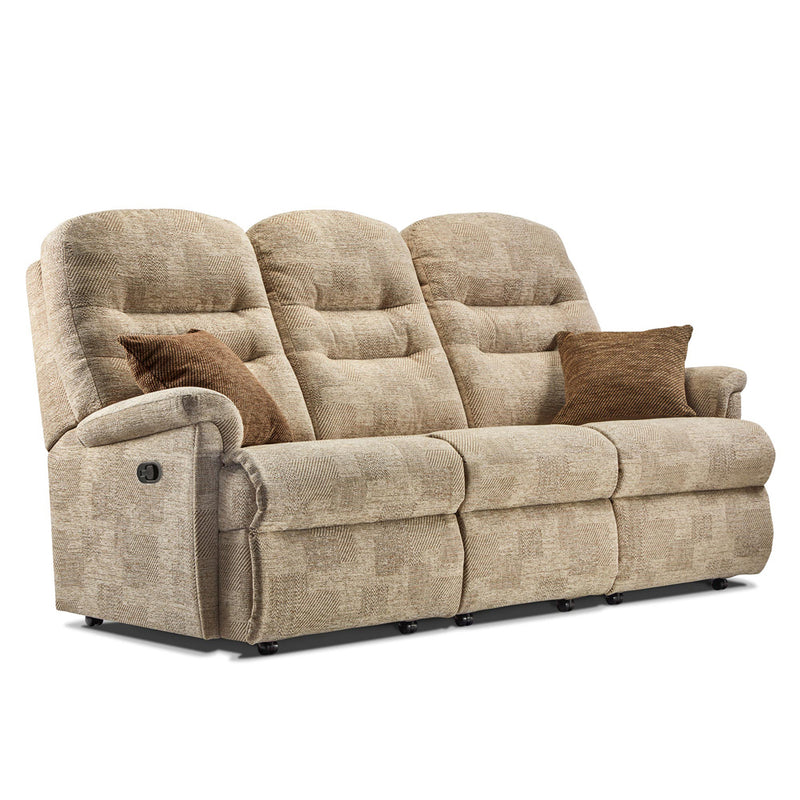 Keswick Manual Recliner 3 Seat Sofa - Fabric