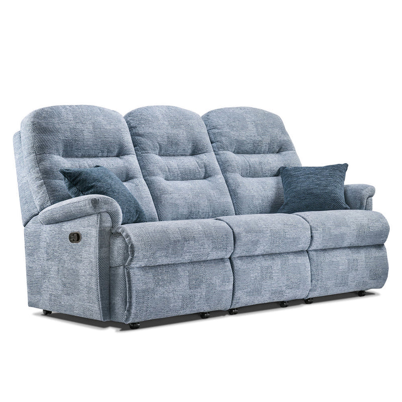 Keswick Manual Recliner 3 Seat Sofa - Fabric