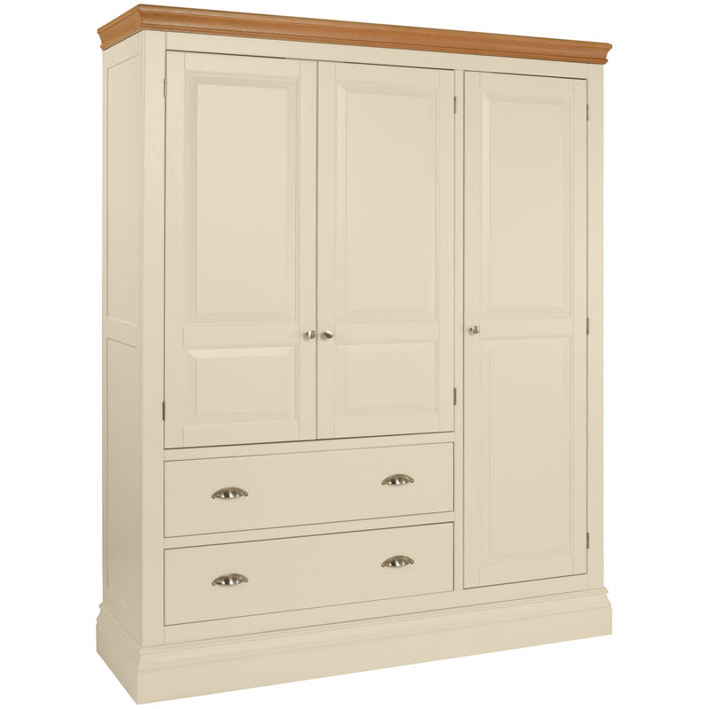 Eton Painted Triple Wardrobe with Drawers