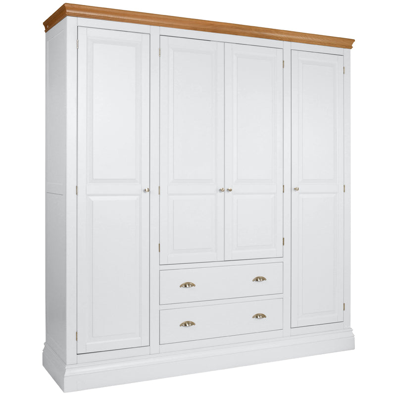 Quad wardrobe hot sale with drawers