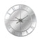 Large Silver Foil Mirrored Wall Clock