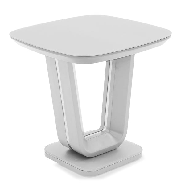 Lazzaro White Gloss Lamp Table