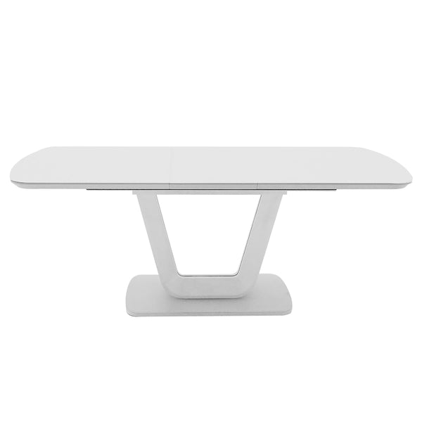 Lazzaro White Gloss Small Extending Dining Table