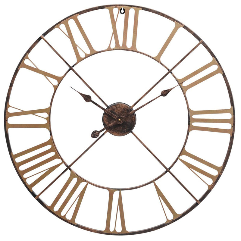 Outdoor Brass Skeleton Wall Clock