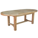 French Oak Oval Extending Dining Table with 2 Leaves