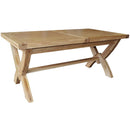 French Oak Ox Bow Extending Dining Table 2 Leaves