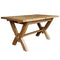 French Oak Petite Ox Bow Extending Dining Table 2 Leaves