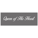 'Queen Of His Heart' Metallic Detail Wall Plaque