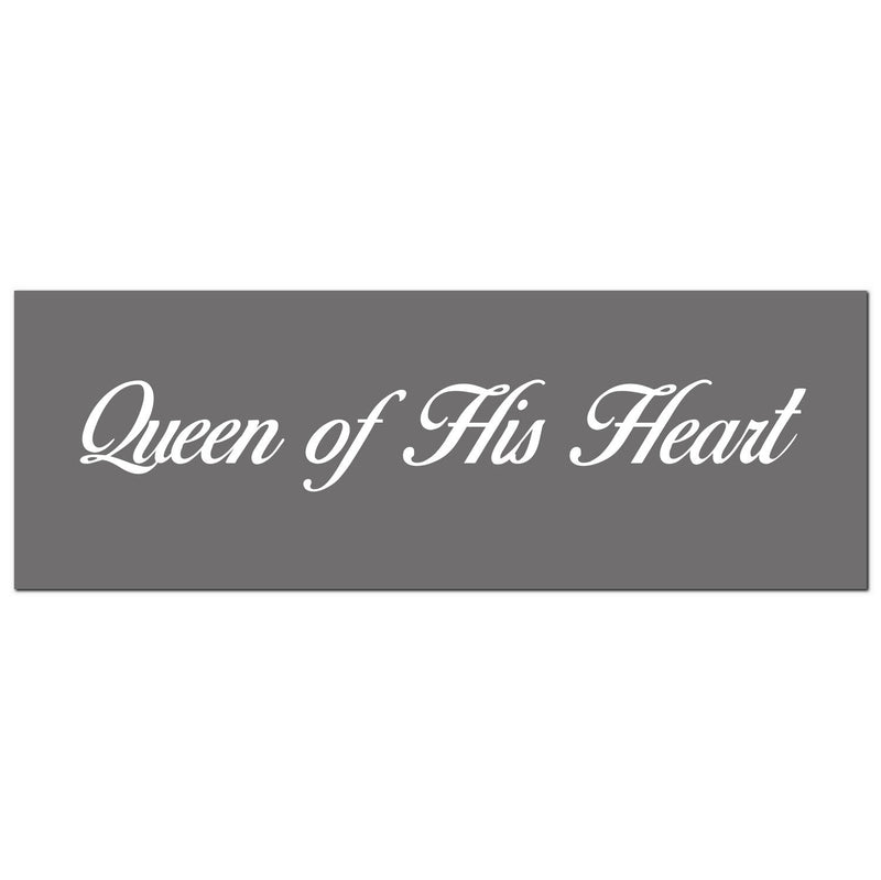 'Queen Of His Heart' Metallic Detail Wall Plaque