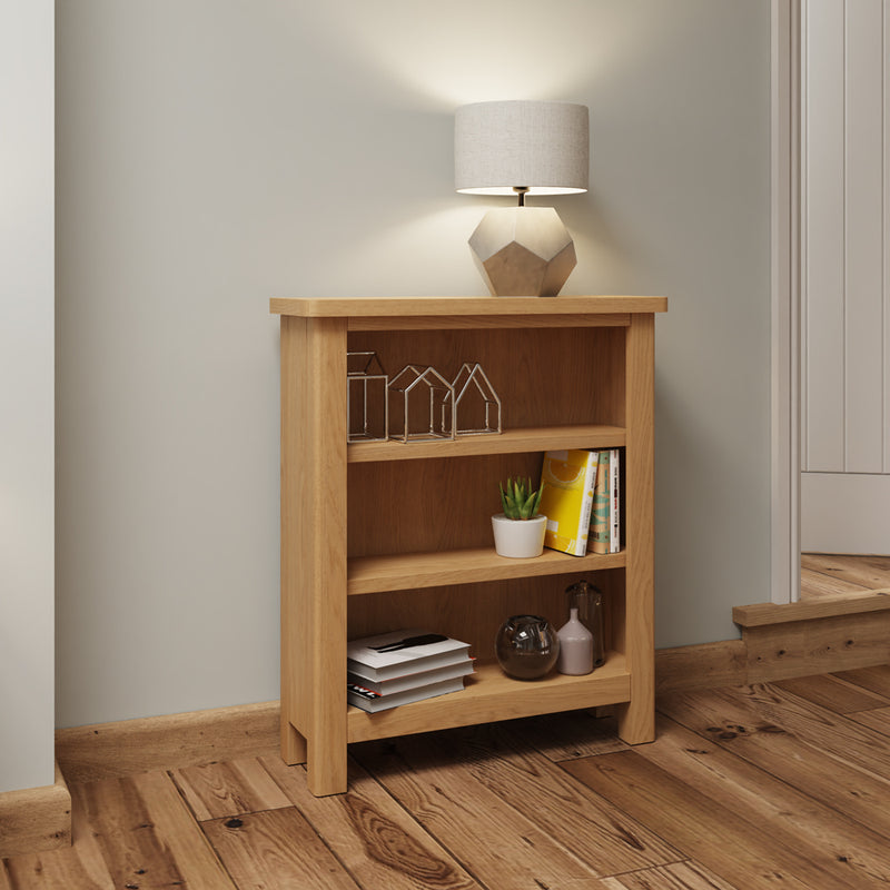 Canterbury Oak Small Wide Bookcase