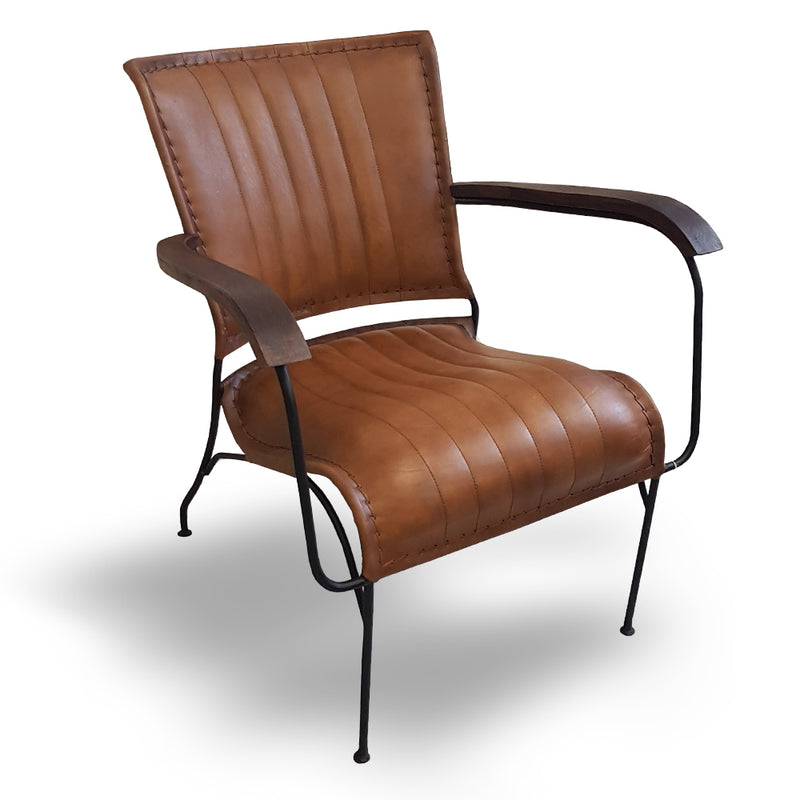 Sherlock Reading Chair - Brown Leather