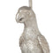 Silver Parrot Table Lamp with Grey Velvet Shade
