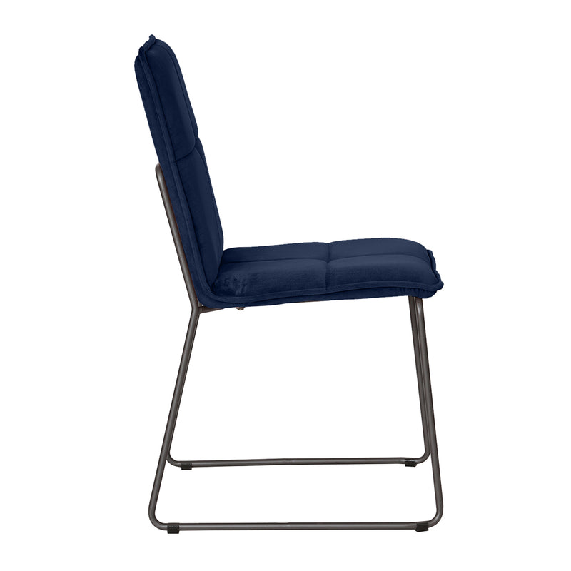 Victoria Velvet Chair - Blue - Ex Display