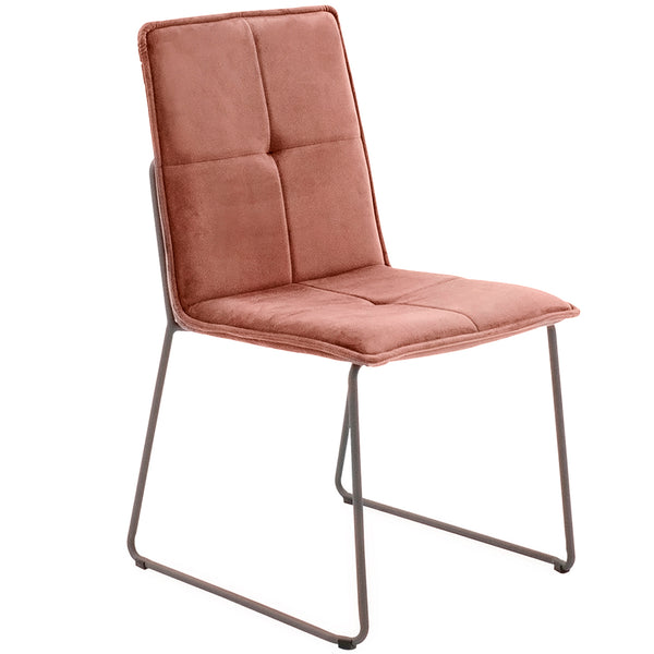 Victoria Velvet Chair - Blush