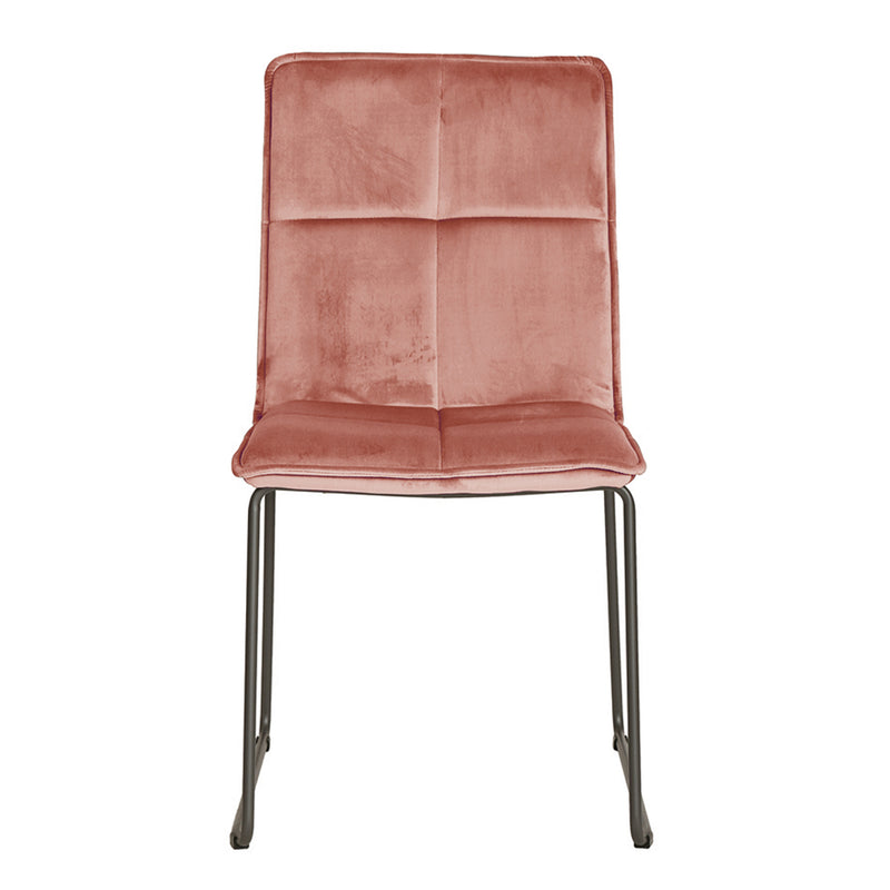Victoria Velvet Chair - Blush - Ex Display