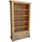 French Oak Tall Wide Bookcase with Drawer