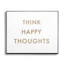 'Think Happy Thoughts' Metallic Wall Plaque
