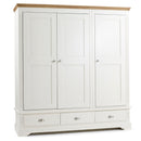 Kensington Painted Triple Wardrobe with 3 Drawers