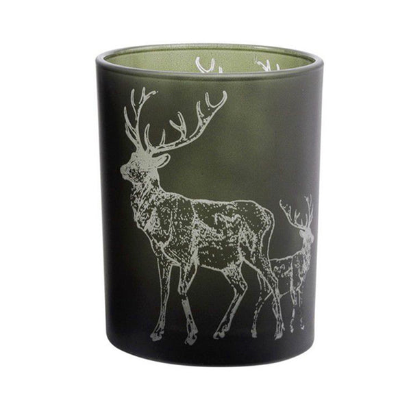 Large Green Deer Votive