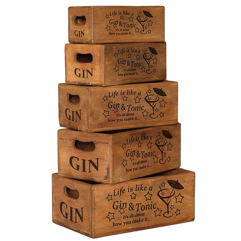 Life is Like Gin Wooden Boxes