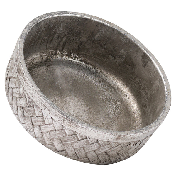 Woven Decorative Silver Bowl