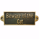 'Beware of the Cat' Metal Plaque