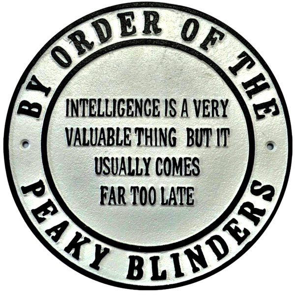Peaky Blinders Intelligence Metal Wall Plaque