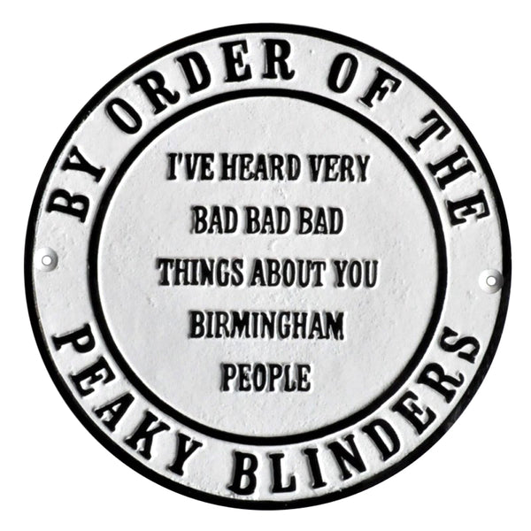 Peaky Blinders Birmingham Metal Wall Plaque