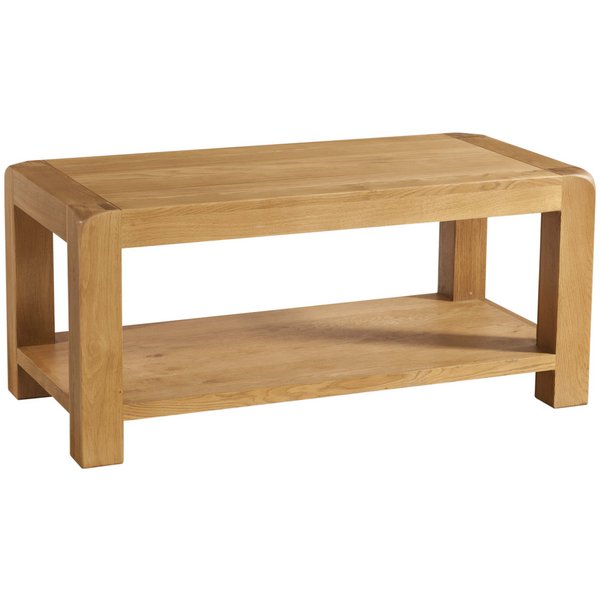 Sway Oak Coffee Table with Shelf