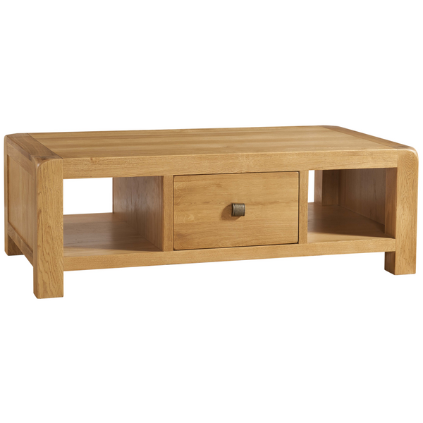 Sway Oak Coffee Table with Drawer