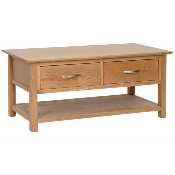 Hampshire Oak Coffee Table with 2 Drawers