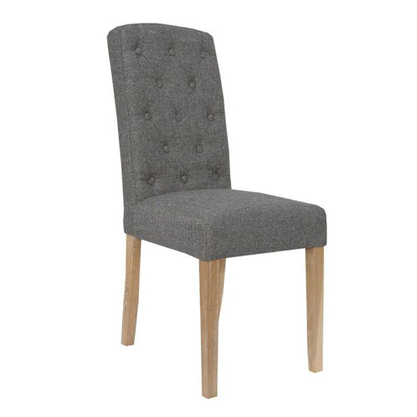 Paddington Button Back Fabric Chair - Dark Grey