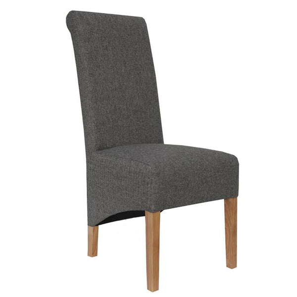 Paddington Scroll Back Chair - Dark Grey