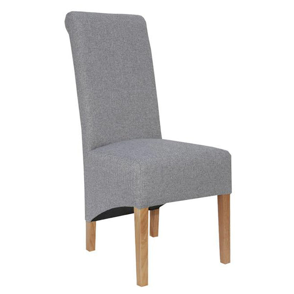 Paddington Scroll Back Chair - Light Grey