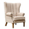 Cambridge Fluted Wing Arm Chair - Beige