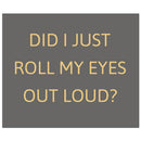 'Roll My Eyes' Gold Foil Wall Plaque