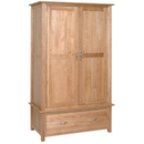 Hampshire Oak Double Wardrobe with 1 Drawer