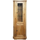 French Oak Corner Display Cabinet