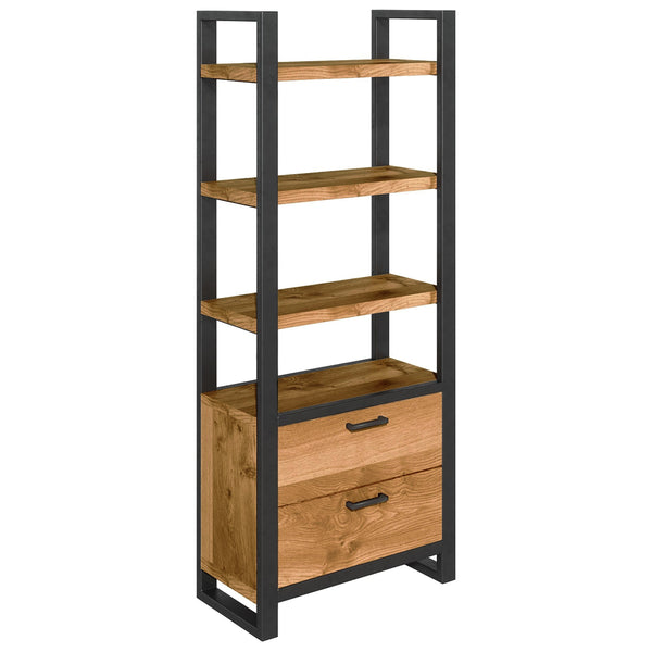Foundry Oak Bookcase with Drawers