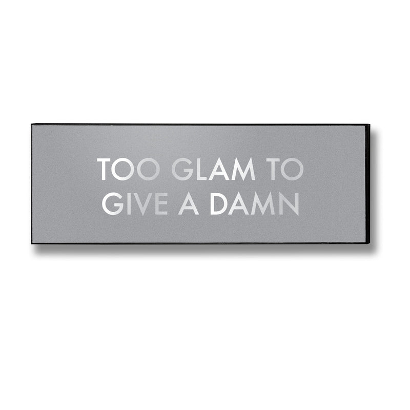 'Too Glam' Metallic Detail Wall Plaque
