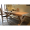 French Oak Grand Ox Bow Fixed Top Dining Table