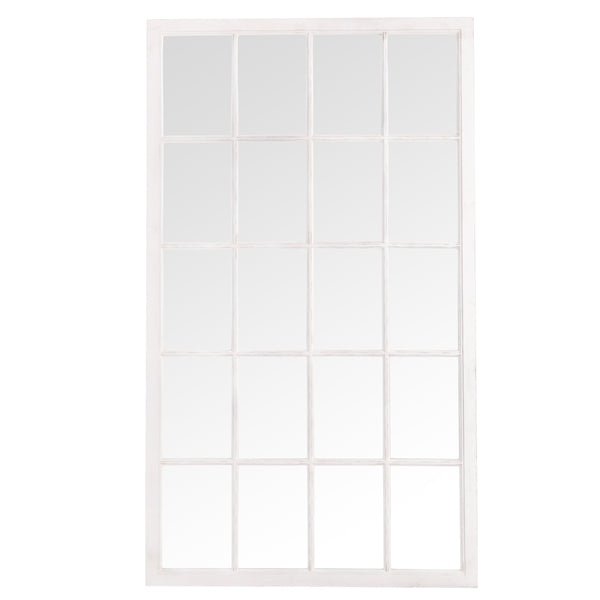 Large White Panel Mirror
